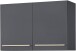Hängeschrank >Benedicto< in anthrazit / Sonoma-Eiche - 100x65x33 (BxHxT)