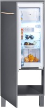 Kühlumbauschrank >Benedicto< in anthrazit / Sonoma-Eiche - 60x139x60 (BxHxT)