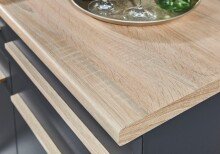 Unterschrank >Benedicto< in anthrazit / Sonoma-Eiche - 100x90x60 (BxHxT)