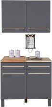 Unterschrank >Benedicto< in anthrazit / Sonoma-Eiche - 100x90x60 (BxHxT)