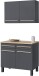 Unterschrank >Benedicto< in anthrazit / Sonoma-Eiche - 100x90x60 (BxHxT)