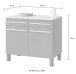 Unterschrank >Benedicto< in anthrazit / Sonoma-Eiche - 100x90x60 (BxHxT)