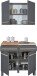 Unterschrank >Benedicto< in anthrazit / Sonoma-Eiche - 100x90x60 (BxHxT)