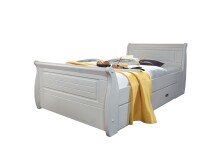 Bett >SZ-0132< in weiß - 107x0,9x223 (BxHxT)