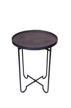 Beistelltisch >1084< in Schwarz, Aluminium Guss - 45x45cm (BxH)