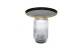 Beistelltisch >1099< in Messing emailliert, geriffeltes Glas - 47x45cm (HxD)