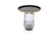 Beistelltisch >1099< in Messing emailliert, geriffeltes Glas - 47x45cm (HxD)