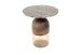 Beistelltisch >1108< in Tischplatte aus Marmor ( Travertine ) - 53x50 (HxD)