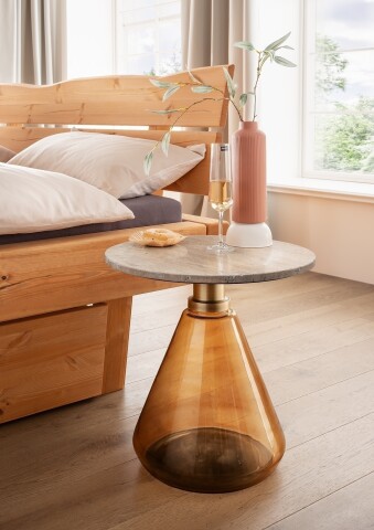 Beistelltisch >1110< in Tischplatte Marmor - 45x45 (HxD)