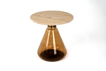 Beistelltisch >1110< in Tischplatte Marmor - 45x45 (HxD)