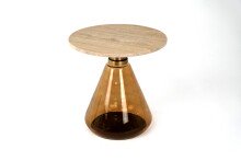 Beistelltisch >1110< in Tischplatte Marmor - 45x45 (HxD)