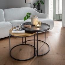 Beistelltisch >1122< in Gold / Anthrazit,...