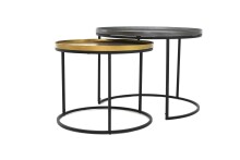 Beistelltisch >1122< in Gold / Anthrazit, Aluminiumguss - 46x61cm (HxD)