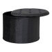 Stauraumhocker >Turup< in Schwarz, Velour - 50x35x50cm (BxHxT)