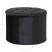 Stauraumhocker >Turup< in Schwarz, Velour - 50x35x50cm (BxHxT)