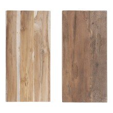 Hocker >Barcelona< in Braun, Teak - 50x45x25cm (BxHxT)
