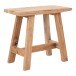 Hocker >Barcelona< in Braun, Teak - 50x45x25cm (BxHxT)
