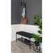 Schuhbank >Vita< in Schwarz, Melamin - 100x48,5x36cm (BxHxT)