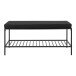 Schuhbank >Vita< in Schwarz, Melamin - 100x48,5x36cm (BxHxT)