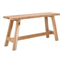 Sitzbank >Barcelona< in Natur, Teak - 90x45x25cm...