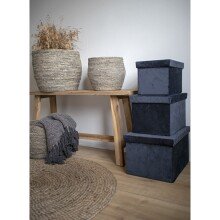 Sitzbank >Barcelona< in Braun, Teak - 90x45x25cm (BxHxT)