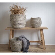 Sitzbank >Barcelona< in Braun, Teak - 90x45x25cm...