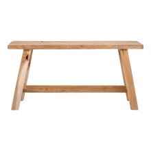 Sitzbank >Barcelona< in Braun, Teak - 90x45x25cm (BxHxT)