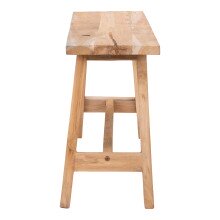 Sitzbank >Barcelona< in Braun, Teak - 90x45x25cm (BxHxT)