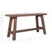 Sitzbank >Barcelona< in Braun, Teak - 90x45x25cm (BxHxT)