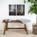 Sitzbank >Barcelona< in Braun, Teak - 90x45x25cm (BxHxT)