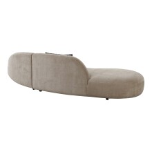 Sofa >Venice< in Beige, Stoff - 90x72x318cm (BxHxT)