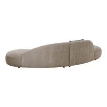 Sofa >Venice< in Beige, Stoff - 90x72x318cm (BxHxT)