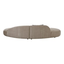 Sofa >Venice< in Beige, Stoff - 90x72x318cm (BxHxT)