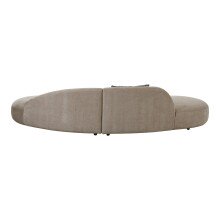 Sofa >Venice< in Beige, Stoff - 90x72x318cm (BxHxT)