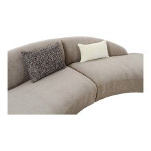 Sofa >Venice< in Beige, Stoff - 90x72x318cm (BxHxT)