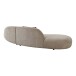 Sofa >Venice< in Beige, Stoff - 90x72x318cm (BxHxT)