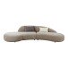 Sofa >Venice< in Beige, Stoff - 90x72x318cm (BxHxT)