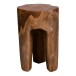 Hocker >Rose< in Braun, Teak - 26x40x26cm (BxHxT)