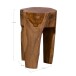 Hocker >Rose< in Braun, Teak - 26x40x26cm (BxHxT)
