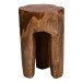 Hocker >Rose< in Braun, Teak - 26x40x26cm (BxHxT)