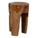 Hocker >Rose< in Braun, Teak - 26x40x26cm (BxHxT)