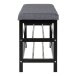 Schuhbank >Padova< in Grau, Stoff - 34x50x100cm (BxHxT)