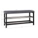 Schuhbank >Padova< in Grau, Stoff - 34x50x100cm (BxHxT)