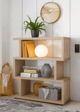 Regal >Benny< in Sonoma/Eiche, Wabenplatten - 100x116x38cm (BxHxT)