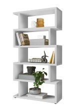 Regal >Benny< in weiß, Wabenplatten - 100x189x38cm (BxHxT)