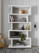 Regal >Benny< in weiß, Wabenplatten - 100x189x38cm (BxHxT)