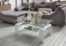 Couchtisch >126/302-09< in Klarglas, Glas -...