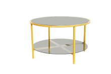 Couchtisch >2074-39< in Gold, Metall - 45x75cm (HxD)