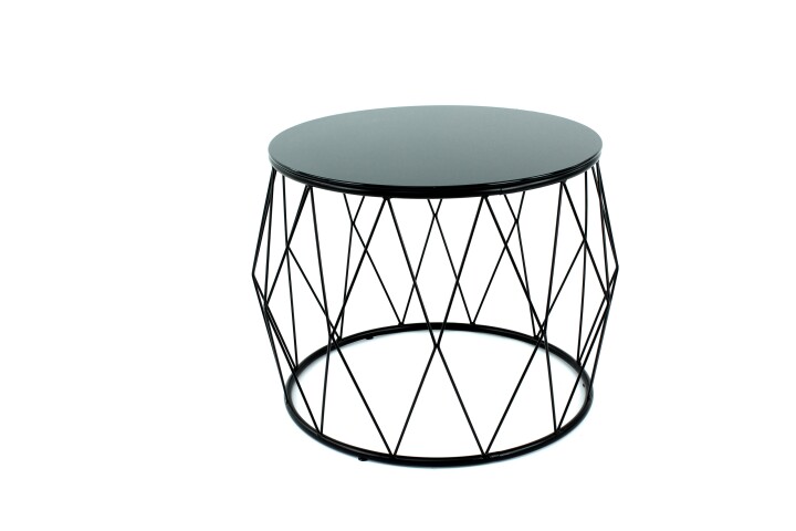 Beistelltisch >2079< in Schwarz, Metall - 51x60cm (HxD)