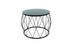 Beistelltisch >2079< in Schwarz, Metall - 51x60cm (HxD)